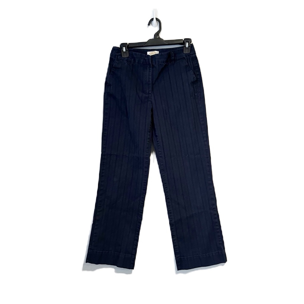 Talbots Dark Blue Pin Stripe Cropped Pants